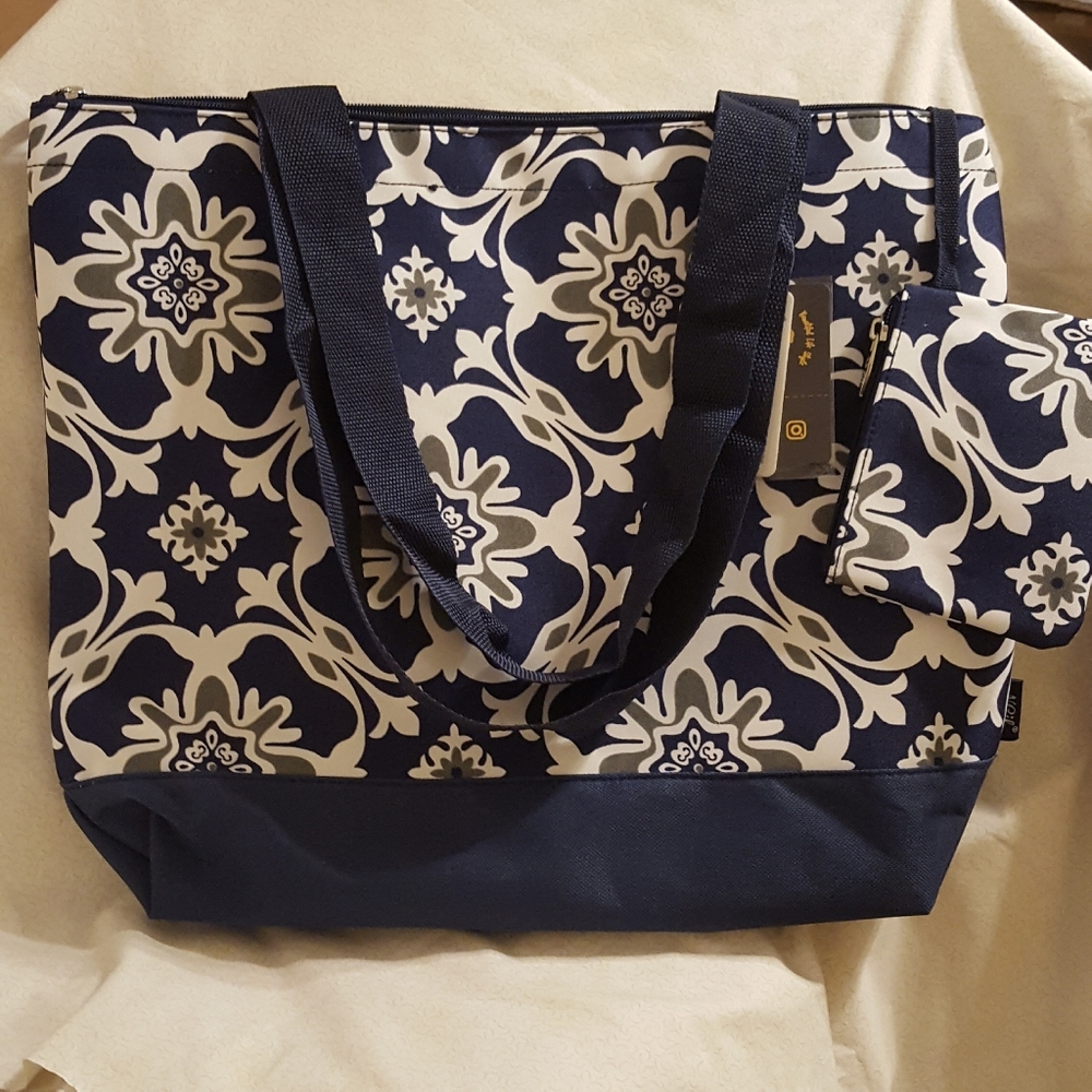 New Tote Bag W/Coin Pouch Monogram Available